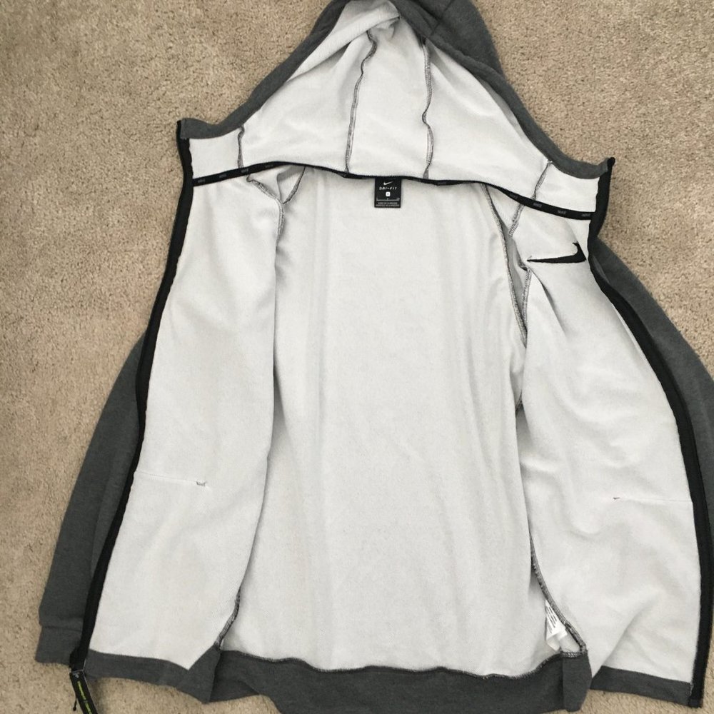 Men's Nike Dri-Fit Hoodie Gray Size Medium New - Picture 5 of 6
